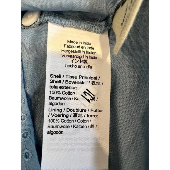 Madewell Button-Front V-Neck Mini Dress - Picture 9 of 9